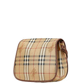 バーバリー ノバチェック シャドーホース 斜め掛け ショルダーバッグ ベージュ マルチカラー PVC レザー レディース BURBERRY 【中古】